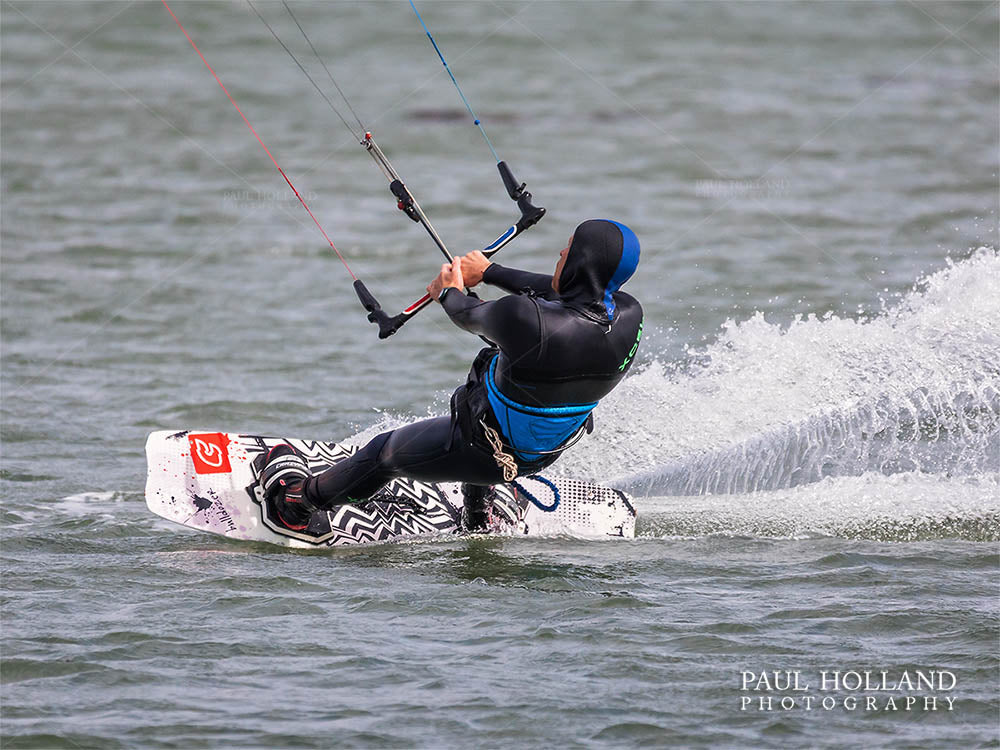 Image by Paul Holland showing a kite surfer