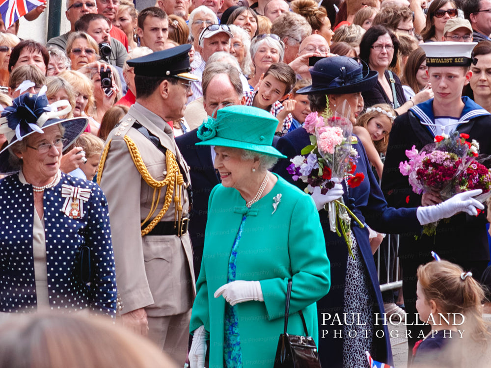 Queen Elizabeth and Princess Anne in Kendal