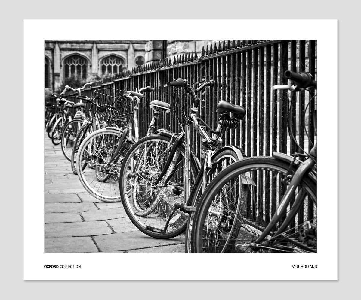 Bicycles, Oxford University, Oxfordshire, Fine Art Print