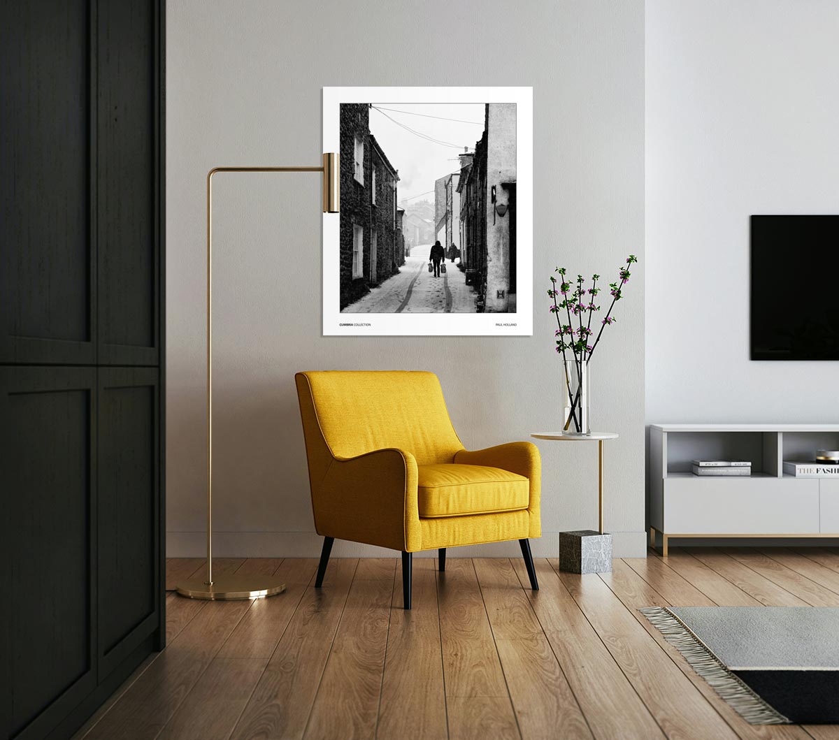 Uphill In The Snow, Kendal, Cumbria, Fine Art Print