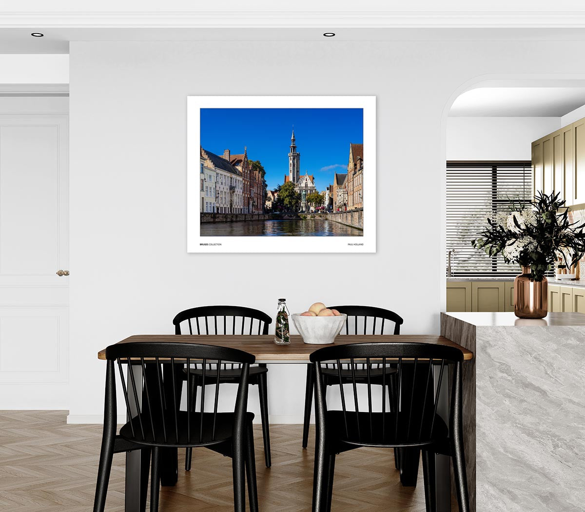 Canal at Jan van Eyck Square, Bruges, Fine Art print