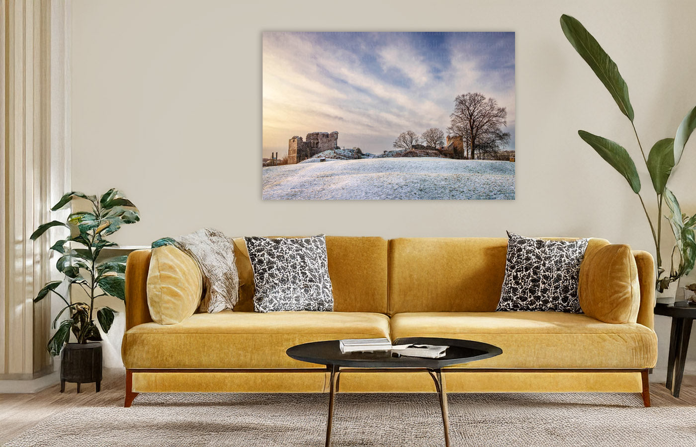 Snow at Kendal Castle - Wall Canvas