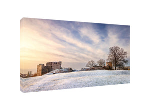 Snow at Kendal Castle - Wall Canvas