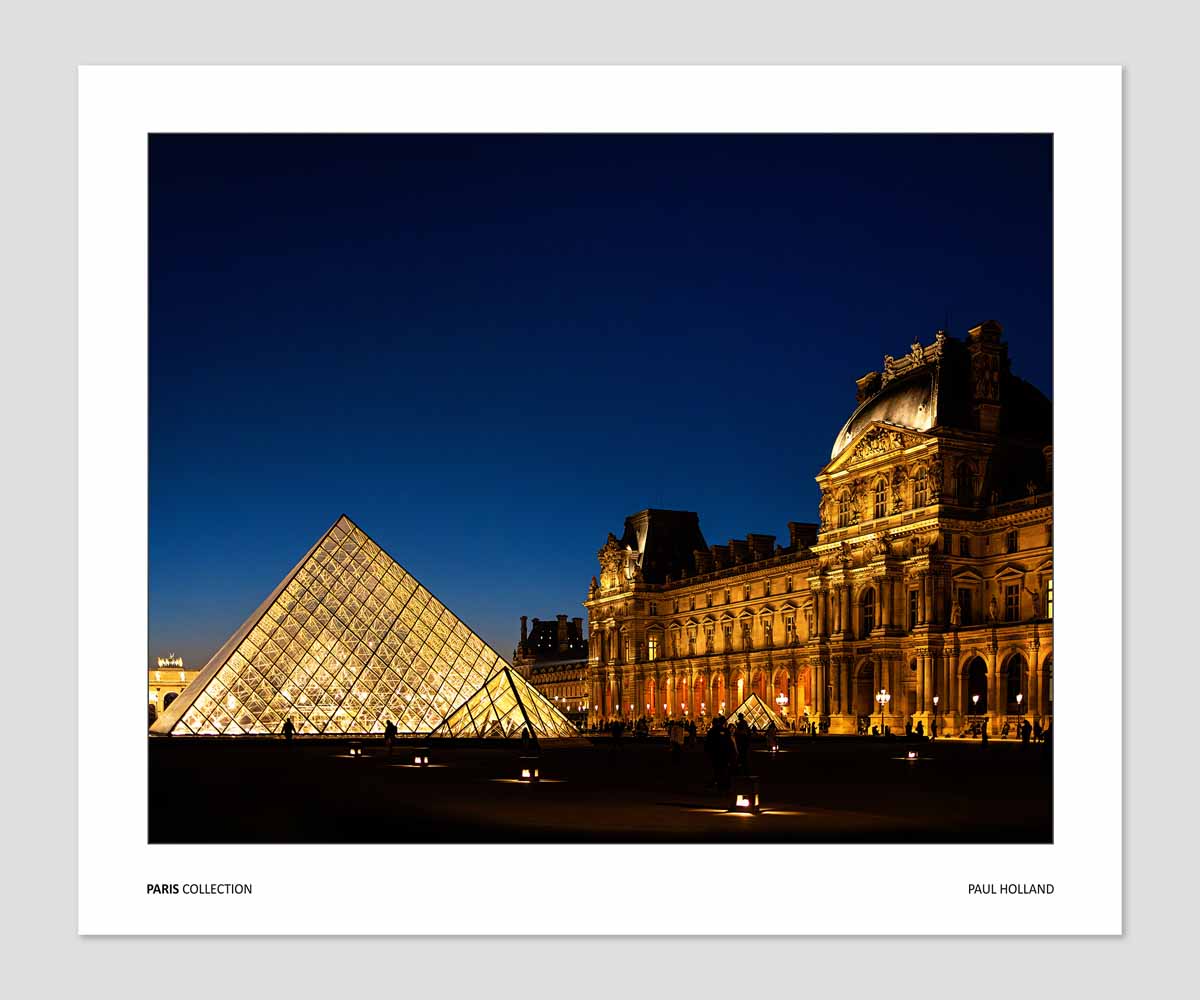 Louvre Pyramid, Paris, Fine Art print