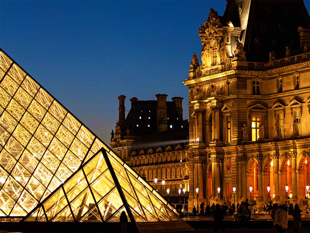 Louvre Pyramid, Paris, Fine Art print