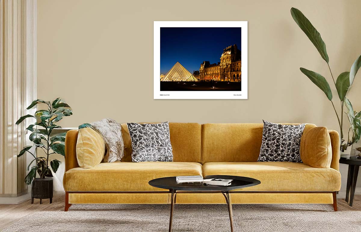 Louvre Pyramid, Paris, Fine Art print