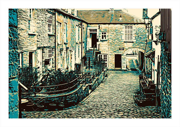 Dr Manning's Yard Kendal Graphic Art Print A2