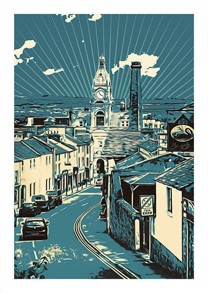 Kendal Town Hall Graphic Art Print