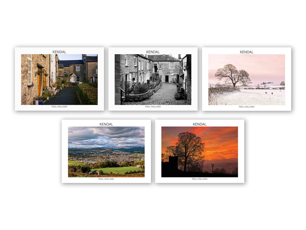 Kendal A5 Postcard Pack - A set of 5 large post cards.