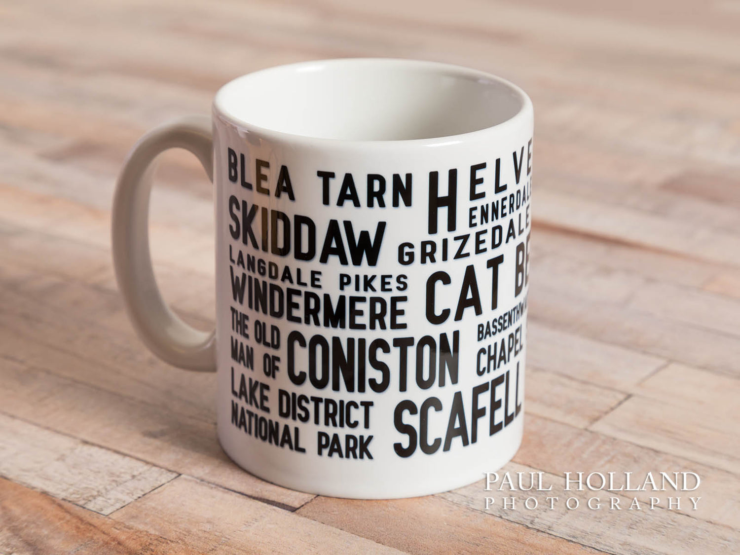 Lake District Places Mug (choice of colours)