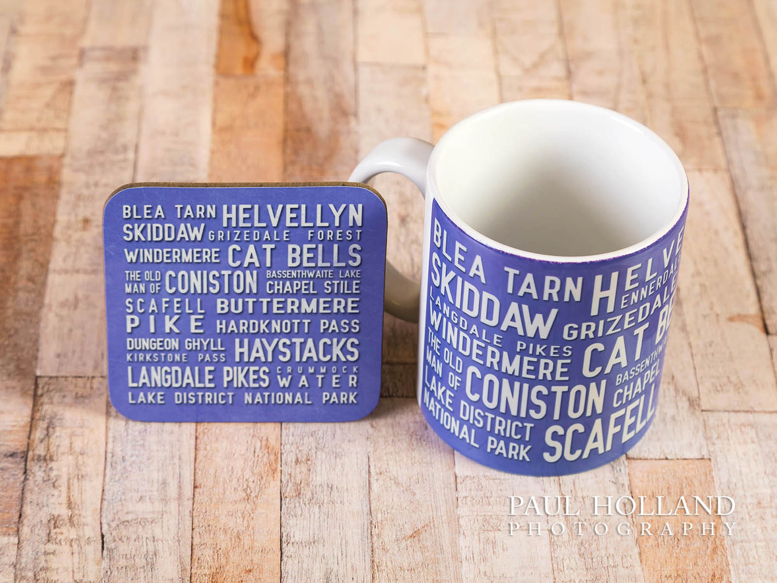Lake District Places Mug & Coaster Gift Set - Very Peri Colour