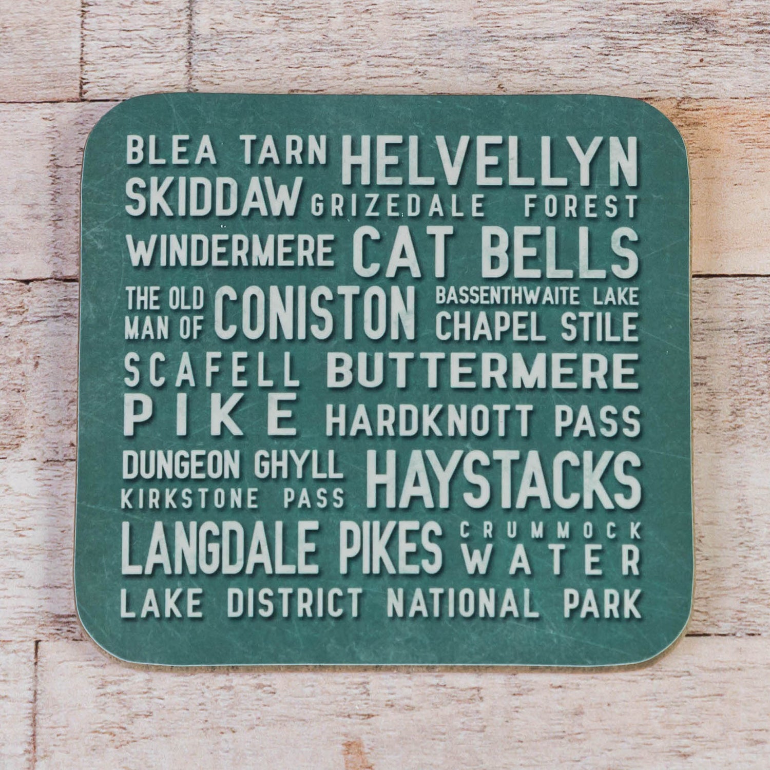 Lake District Drinks Coaster, choice of colours