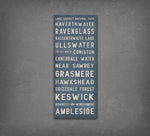 Load image into Gallery viewer, Lake District Sign - Bus Scroll Wall Canvas
