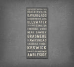 Load image into Gallery viewer, Lake District Sign - Bus Scroll Wall Canvas
