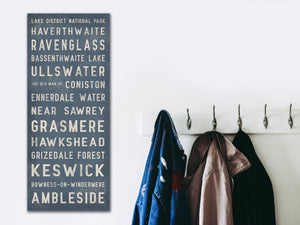Lake District Sign - Bus Scroll Wall Canvas