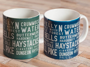 Pack of 2 Lake District Places Mugs